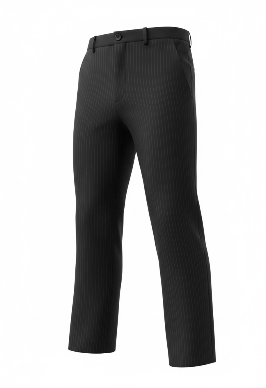 Kenneth Cole New York Men’s Pinstripe Wide Leg Dress Pants 32x30 Black